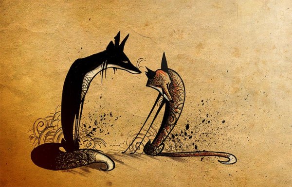 Лисы арт Culpeo Fox