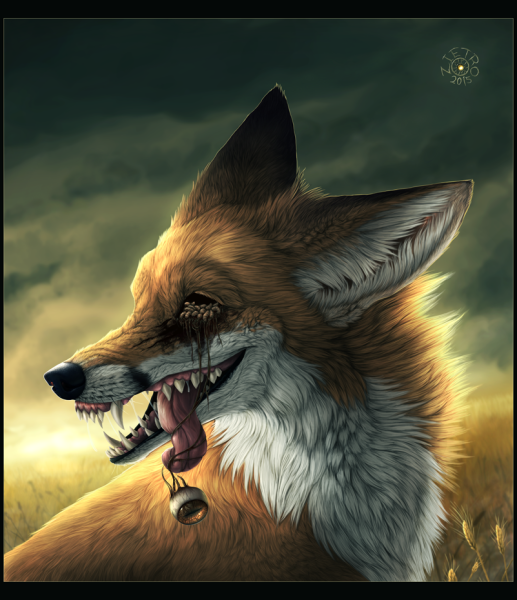 Злая лиса арт