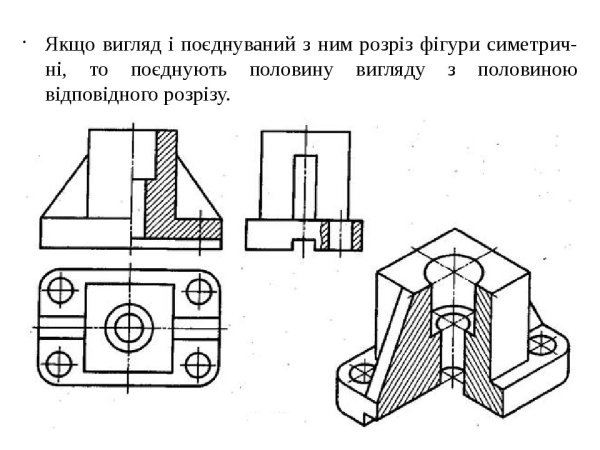 Аксонометрия с вырезом 1/4 детали