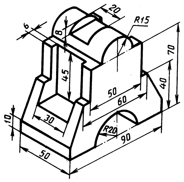 Боголюбов Инженерная Графика задание 35 вариант 3