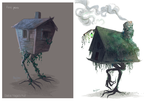 Избушка на курьих ножках арт