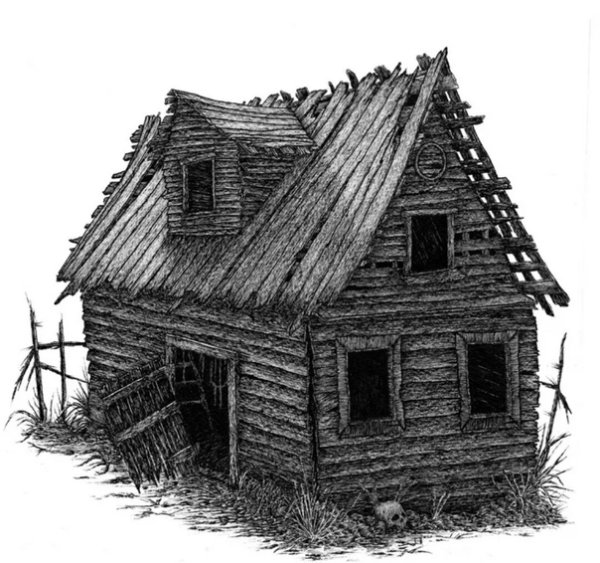 Нарисовать старинный дом