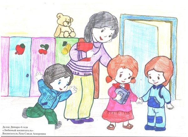 Детские рисунки воспитатель