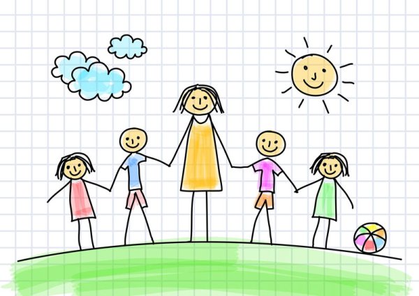 Раскраска. В детском саду