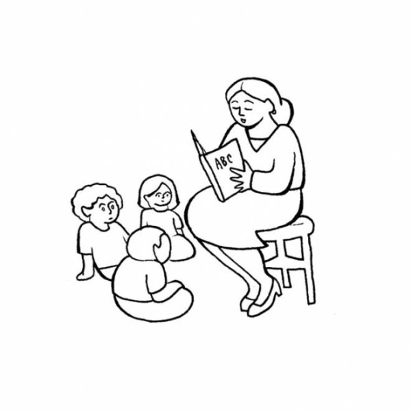 Школа раскраска для детей