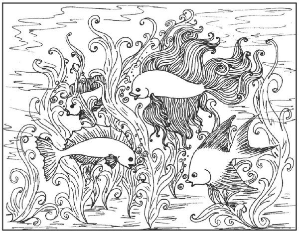 Раскраски море сложные