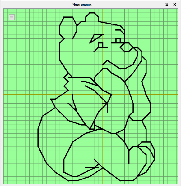 Винни пух в чертежнике кумир