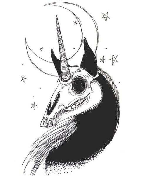 Злой Единорог раскраска