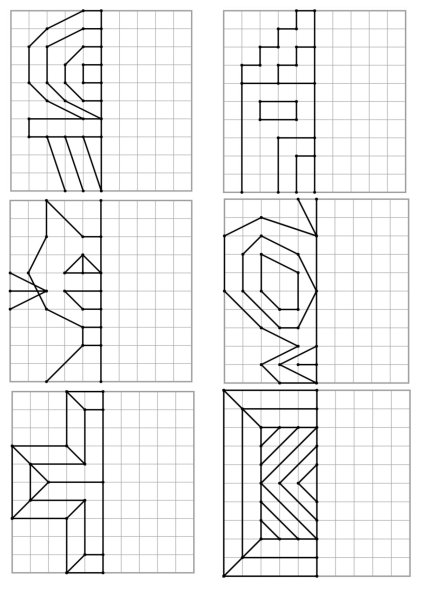 Повторить рисунок по клеткам