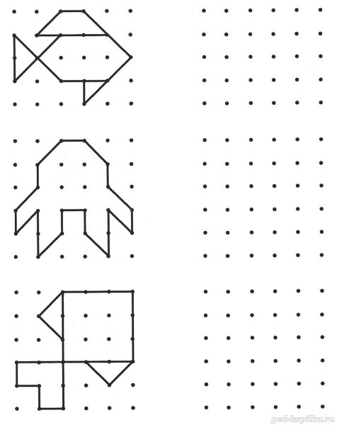 Повтори узор по клеточкам