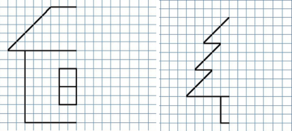 Рисунки по клеточкам для дошкольников