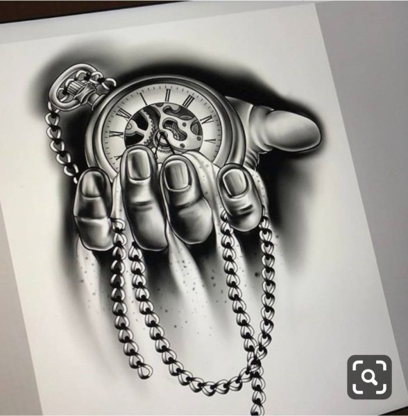 Эскизы на руке часы