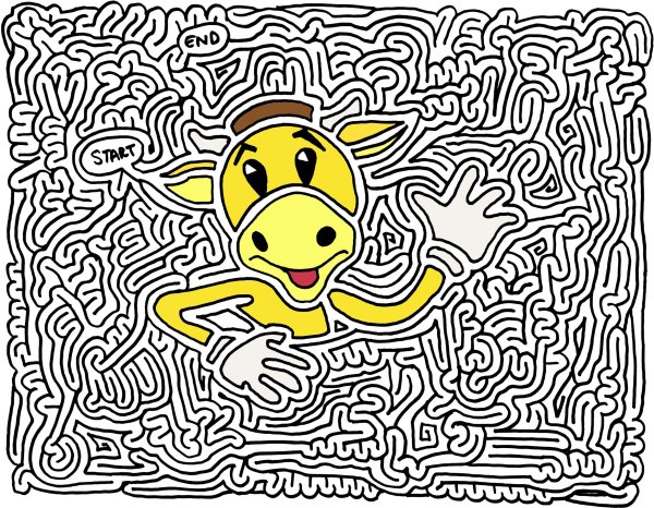 Лабиринт печать сложный