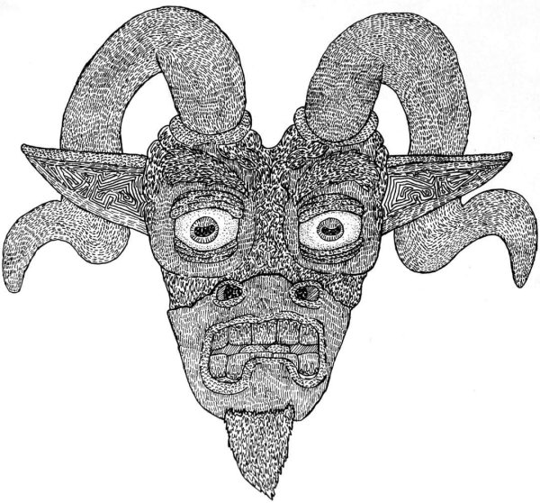 Голова козла раскраска