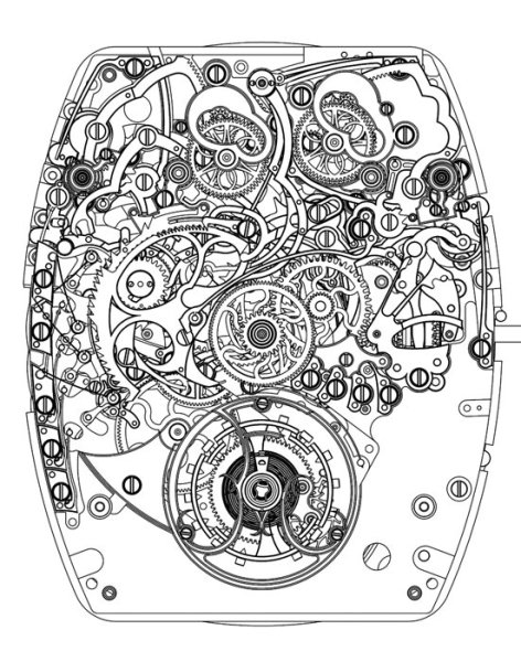 Механизм часов чертеж