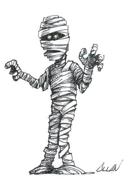 Мумия раскраска