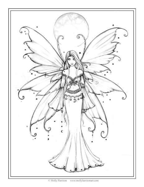Раскраски антистресс феи