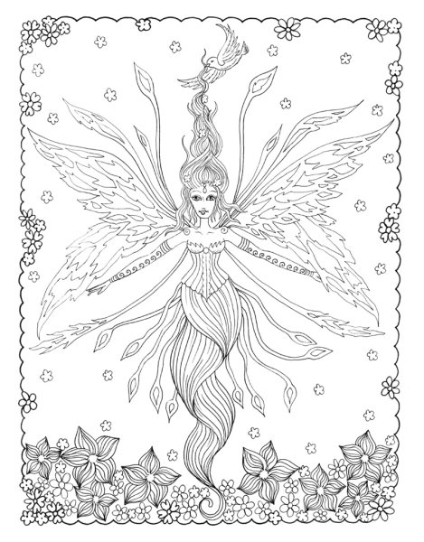 Раскраска для девочек красивые феи