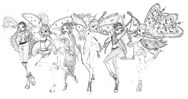 Раскраски для девочек Лесные феи