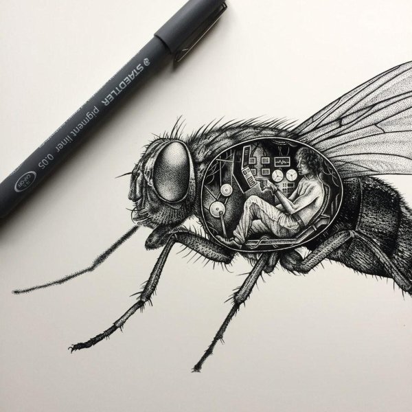 Муха зарисовка