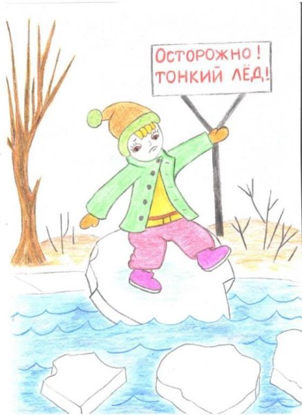 Рисунок осторожно лед