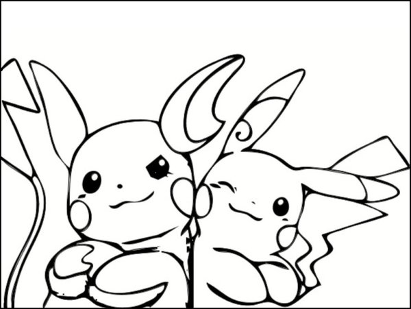 Раскраска для девочек Пикачу милые