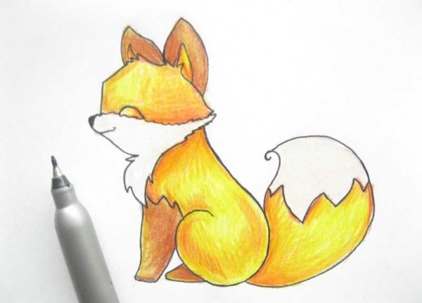 Рисунки для срисовки лиса