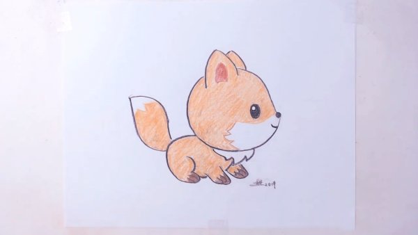 Лиса рисунок легкий для срисовки