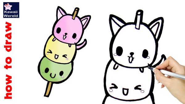 Кавайные рисунки для срисовки