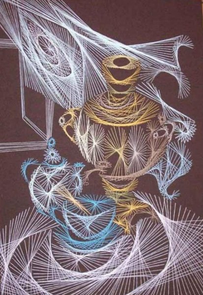 Рождественский ангел изонить схема