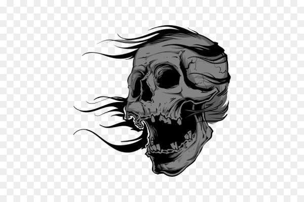 Череп с открытым ртом вектор