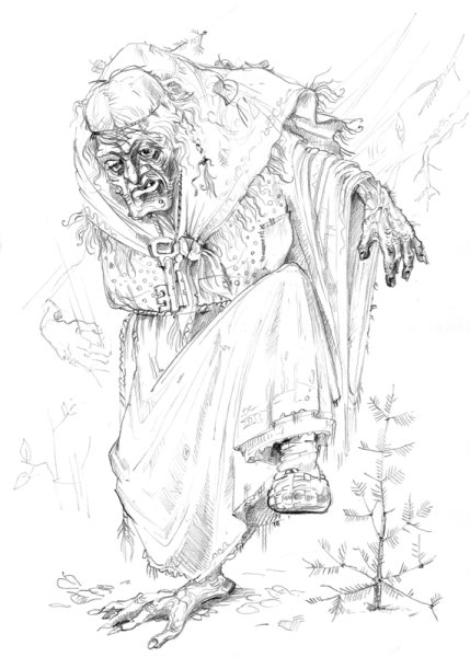 Баба Яга страшная ведьма