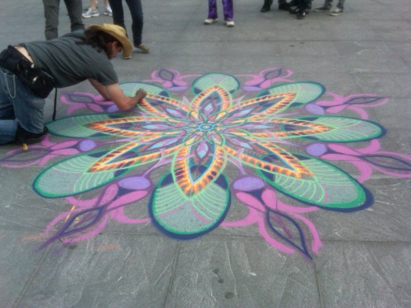 Рисование мелками