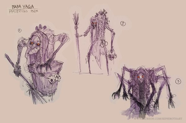 Баба Яга раскраска