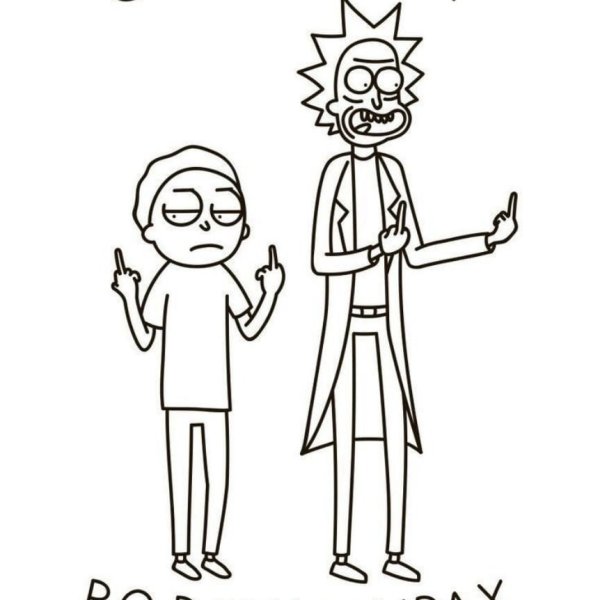 Рик и Морти знак мира во всех мирах