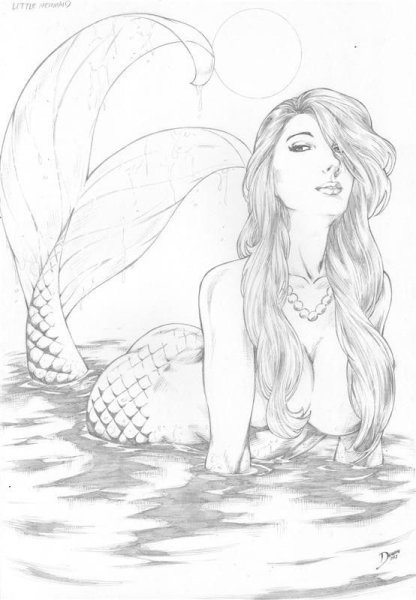 Русалка эскиз