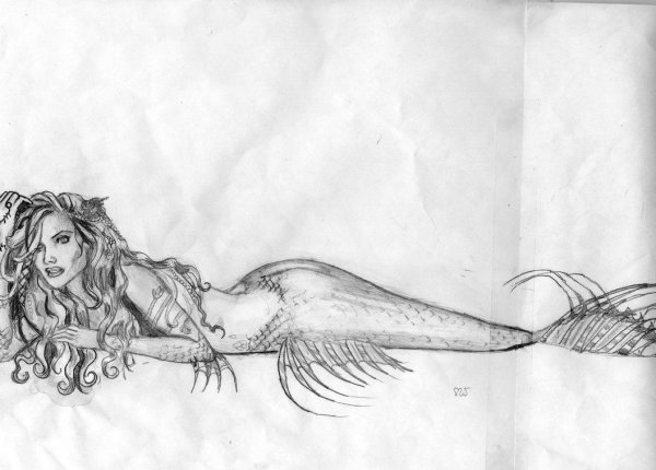 Тату Русалка аниме