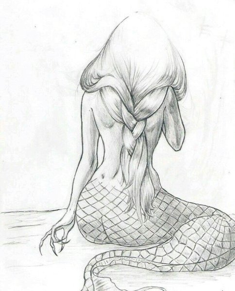 Русалка эскиз