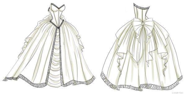 Раскраска принцесса в пышном платье