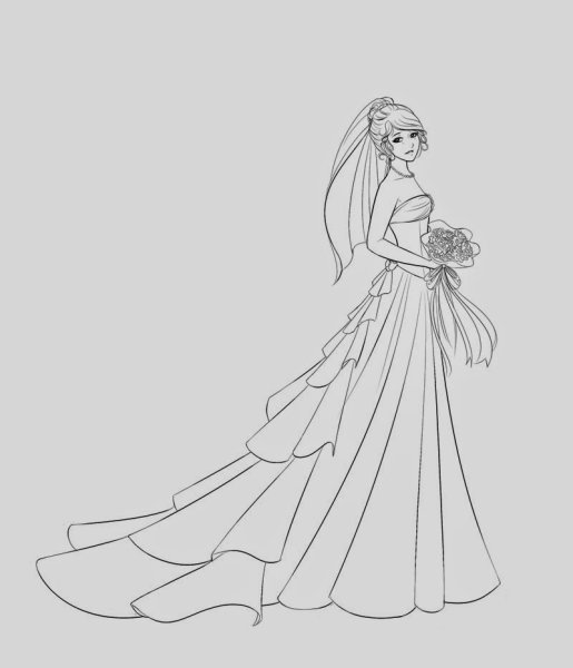 Раскраски Винкс Блум в платье