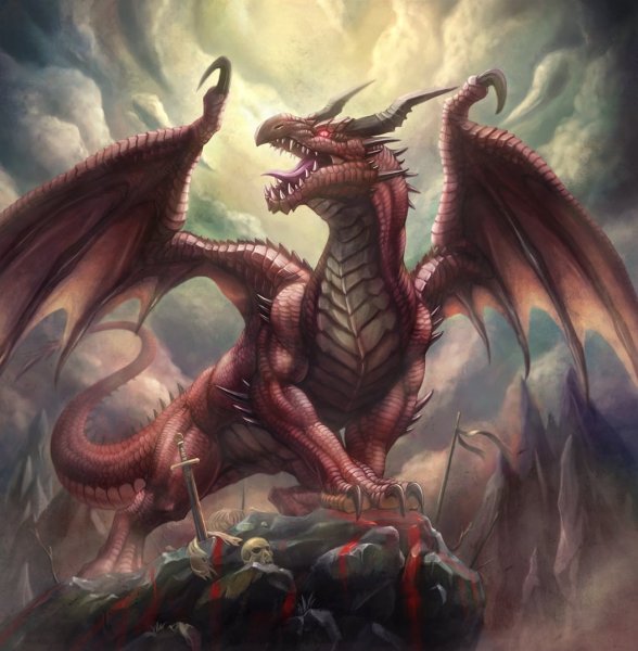 Дракон арт страшный