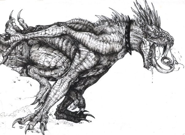 Рисунки страшных драконов