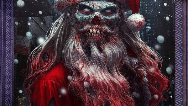 Страшные новогодние рисунки