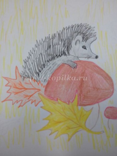 Рисунок на тему Золотая осень карандашом