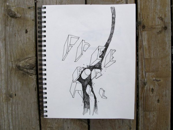 Пистолет в скетчбук