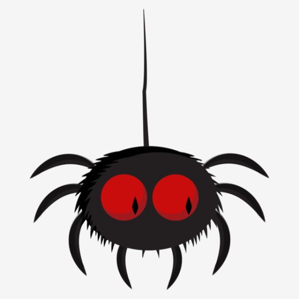 Паук с красными глазами