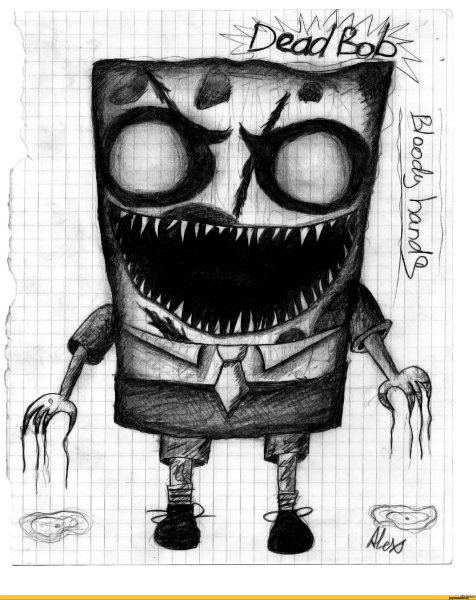 Рисунки карандашом прикольные страшные