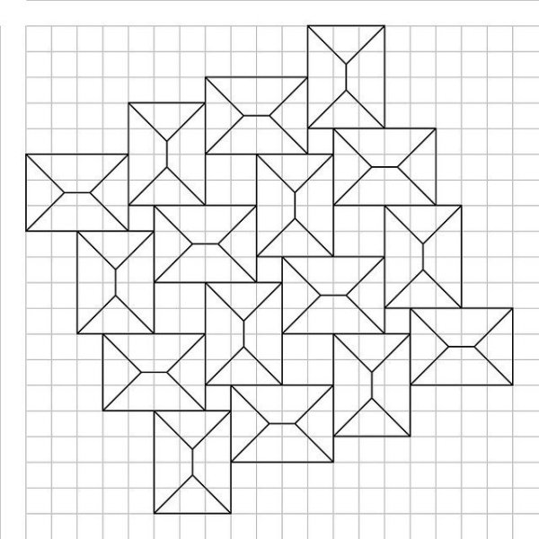 Геометрические узоры по клеточкам