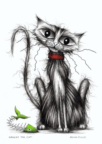 Мультяшный кот страшный