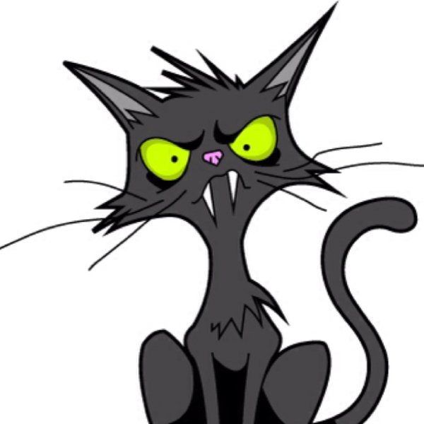 Мультяшный кот страшный